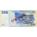 P96S Congo (Democratic Republic) - 500 Francs Year 2002 (SPECIMEN)